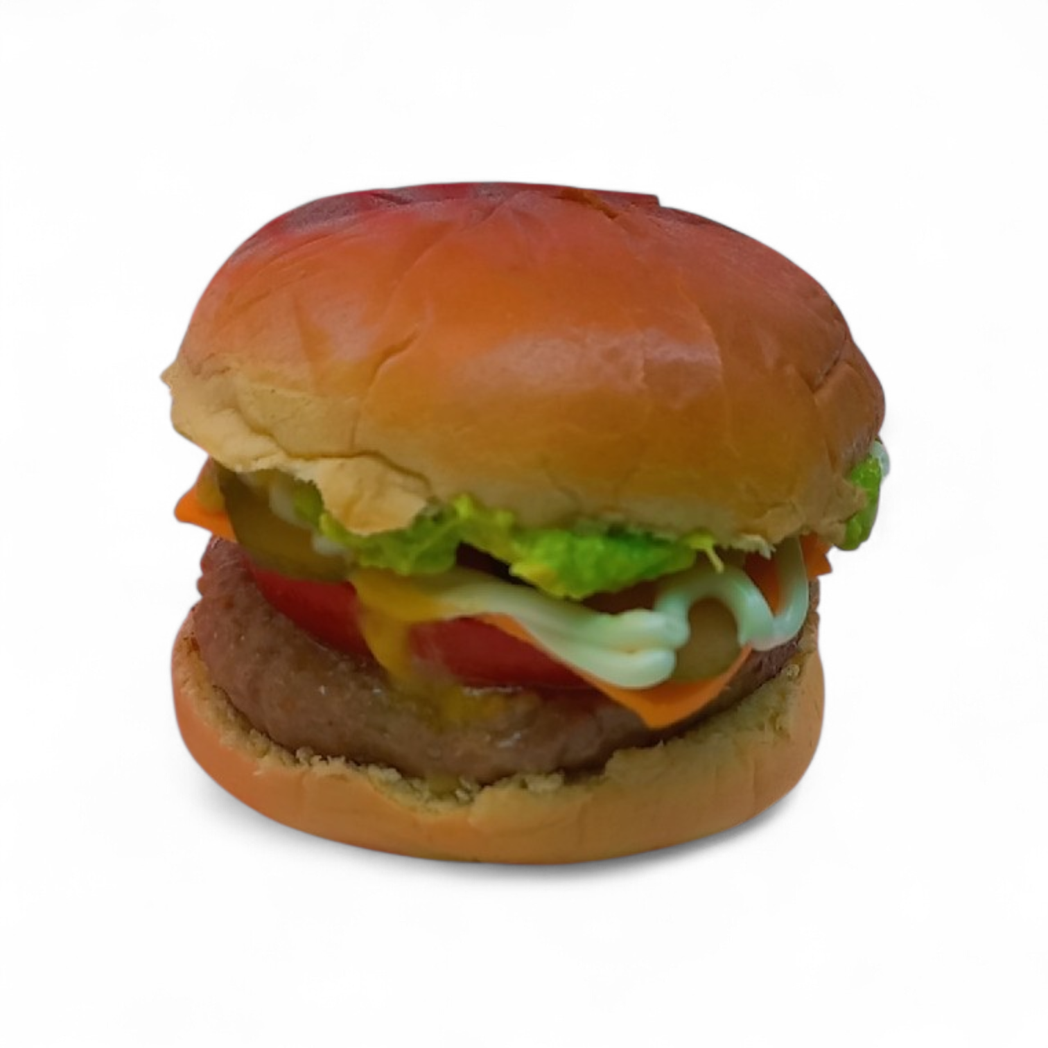 Carro de hamburguesas y papas fritas de Magikomundo servido en un evento